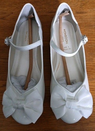 Monsoon girls ivory shoes - ivory, size
