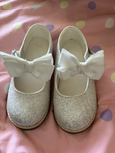 Girls white glittery next - girls,