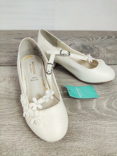 White shimmer shoes monsoon - white,