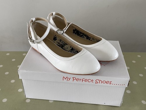 Girls white leather - white,